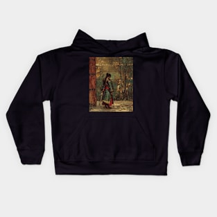 Japanese Illustration of Samurai Kids Hoodie